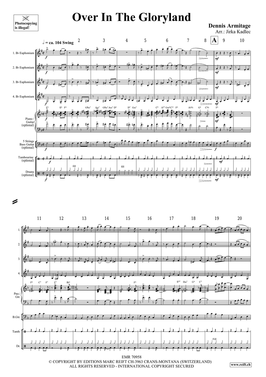 Over In The Gloryland Over In The Gloryland Euphonium Quartet scores gallery preview page 4