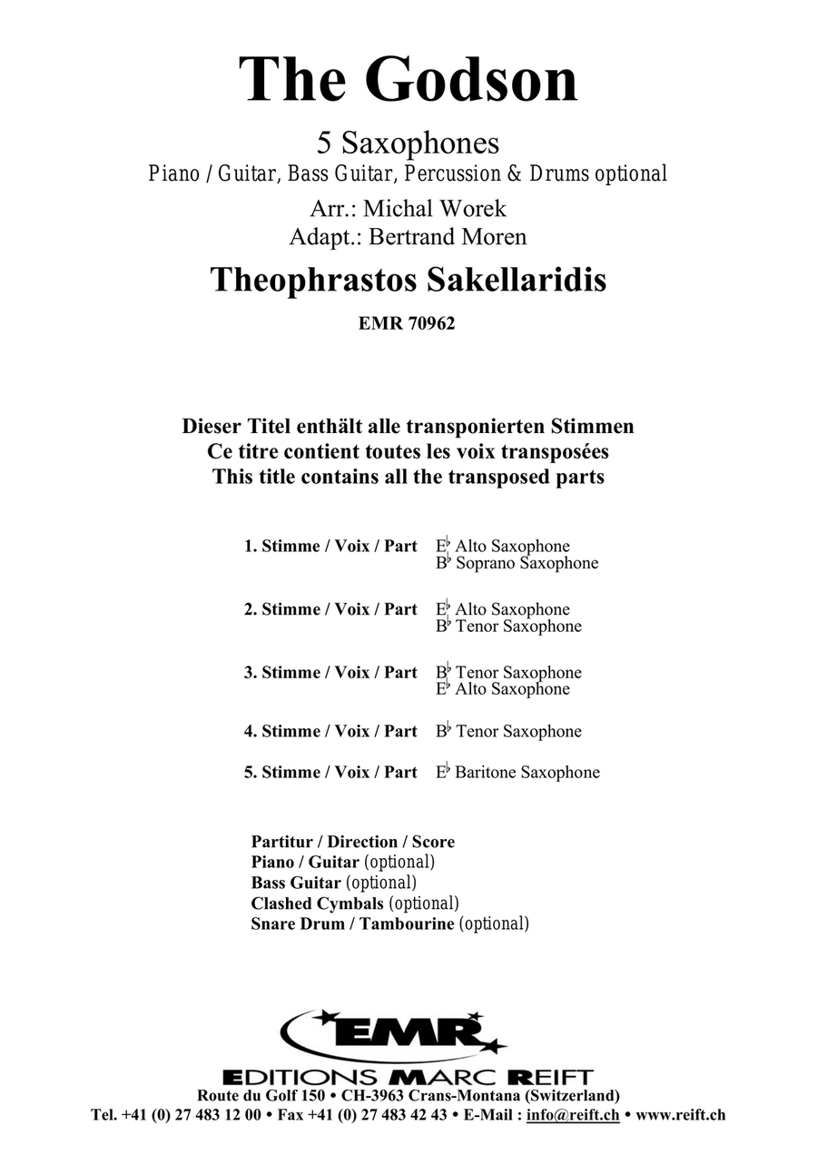 The Godson The Godson Saxophone Quintet scores gallery preview page 2