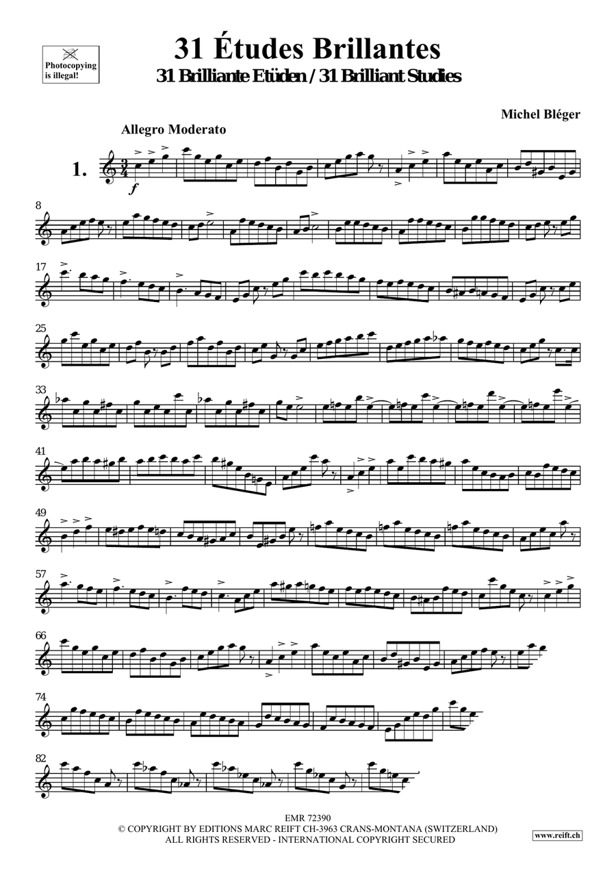 31 Etudes Brillantes 31 Etudes Brillantes Piccolo scores gallery preview page 3