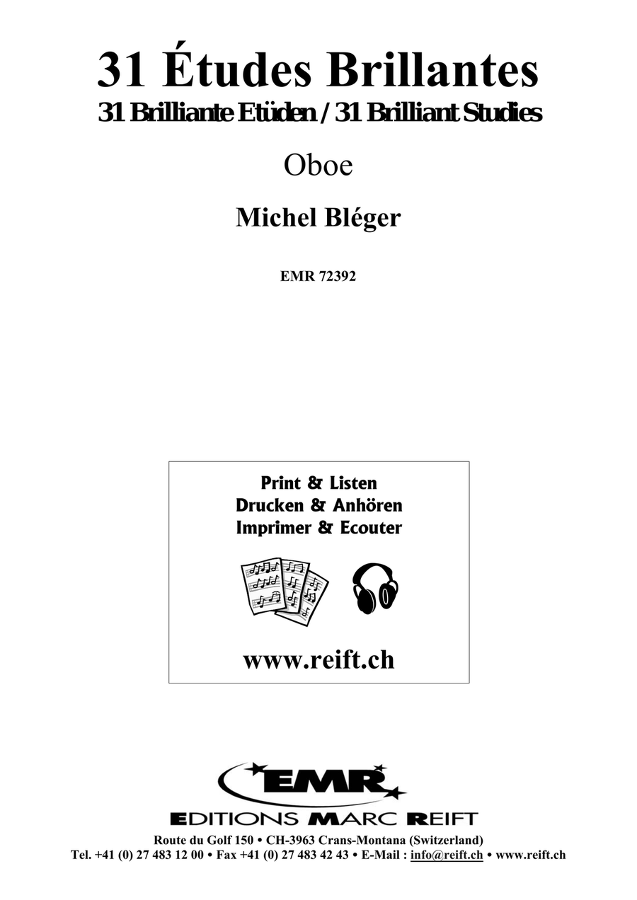 31 Etudes Brillantes 31 Etudes Brillantes Oboe Solo scores gallery preview page 2