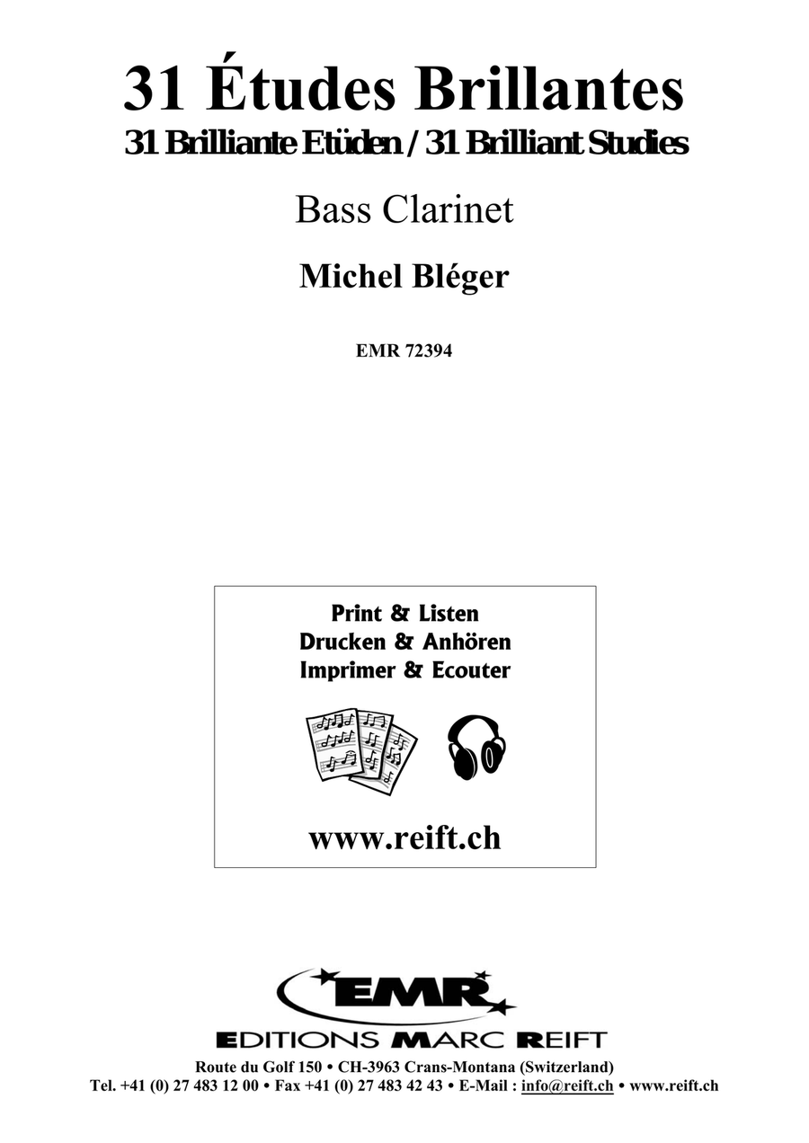 31 Etudes Brillantes 31 Etudes Brillantes Bass Clarinet scores gallery preview page 2