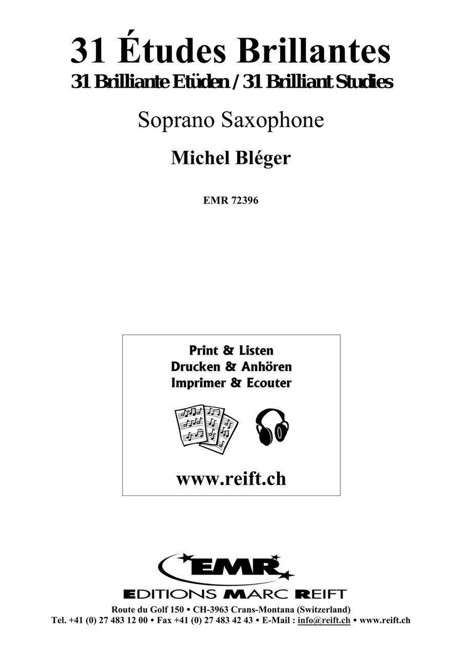 31 Etudes Brillantes 31 Etudes Brillantes Soprano Saxophone scores gallery preview page 2