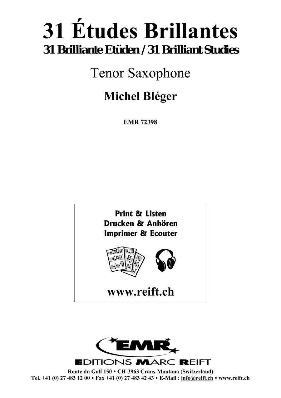 31 Etudes Brillantes 31 Etudes Brillantes Tenor Saxophone scores gallery preview page 2