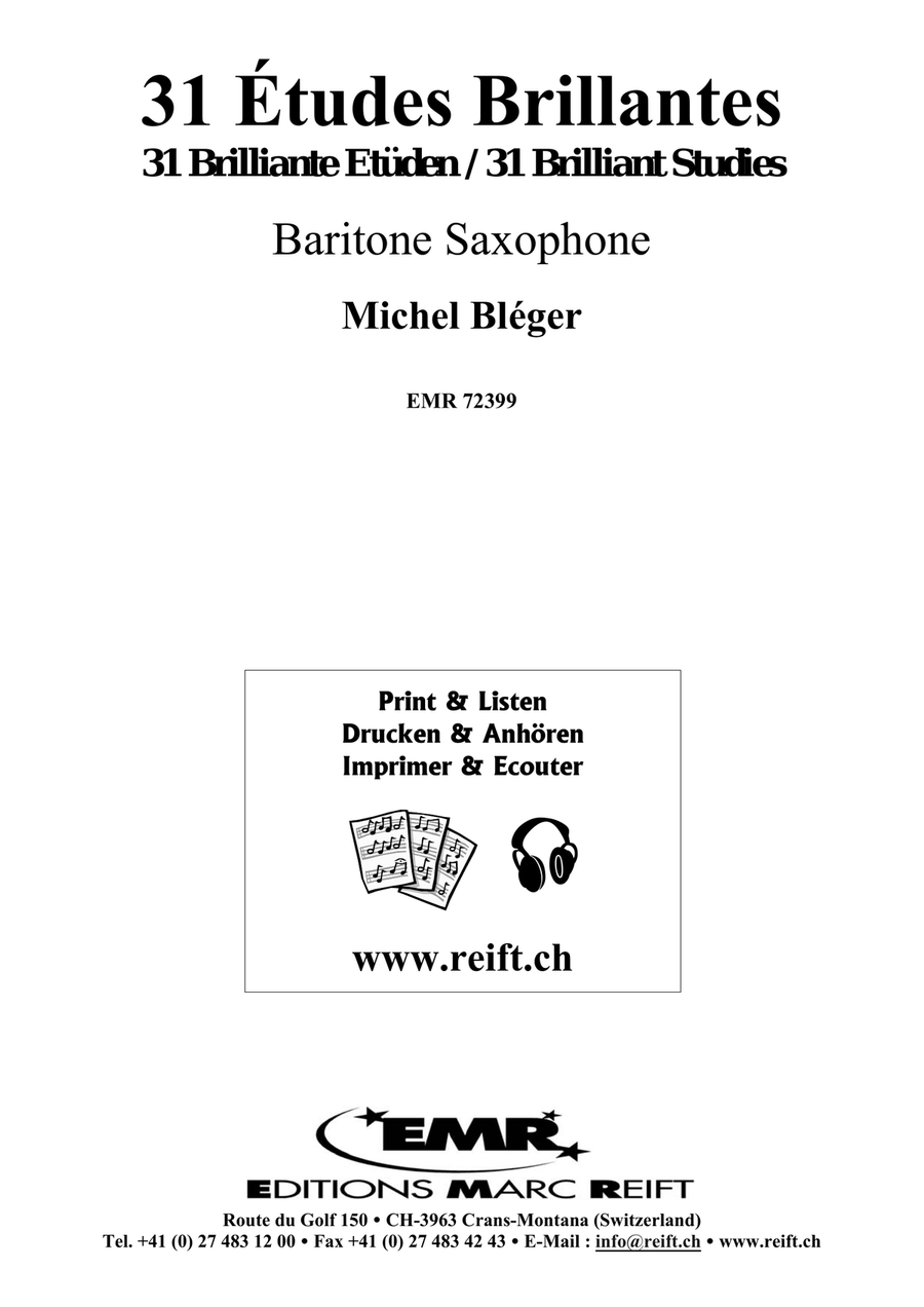 31 Etudes Brillantes 31 Etudes Brillantes Baritone Saxophone scores gallery preview page 2