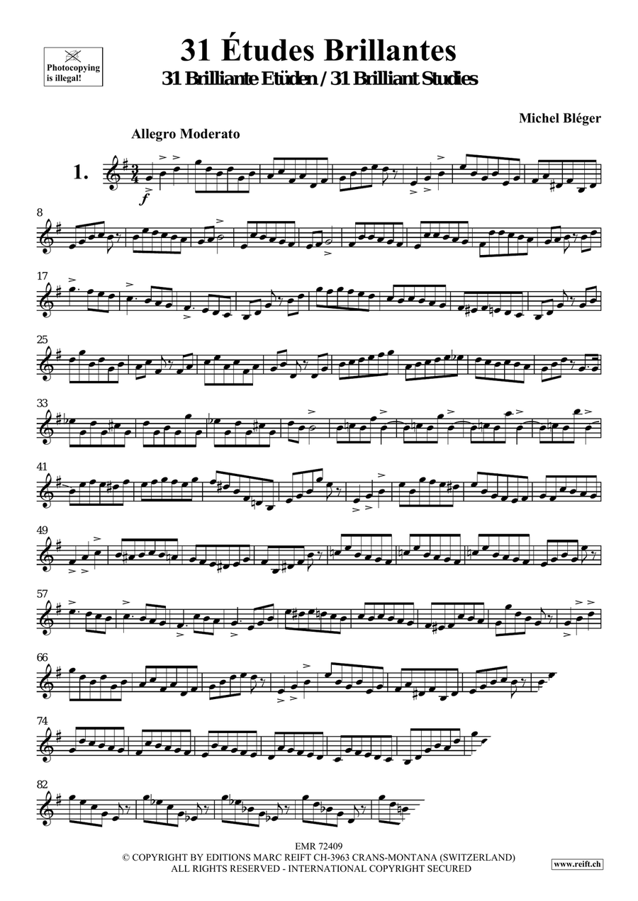 31 Etudes Brillantes 31 Etudes Brillantes Euphonium scores gallery preview page 3