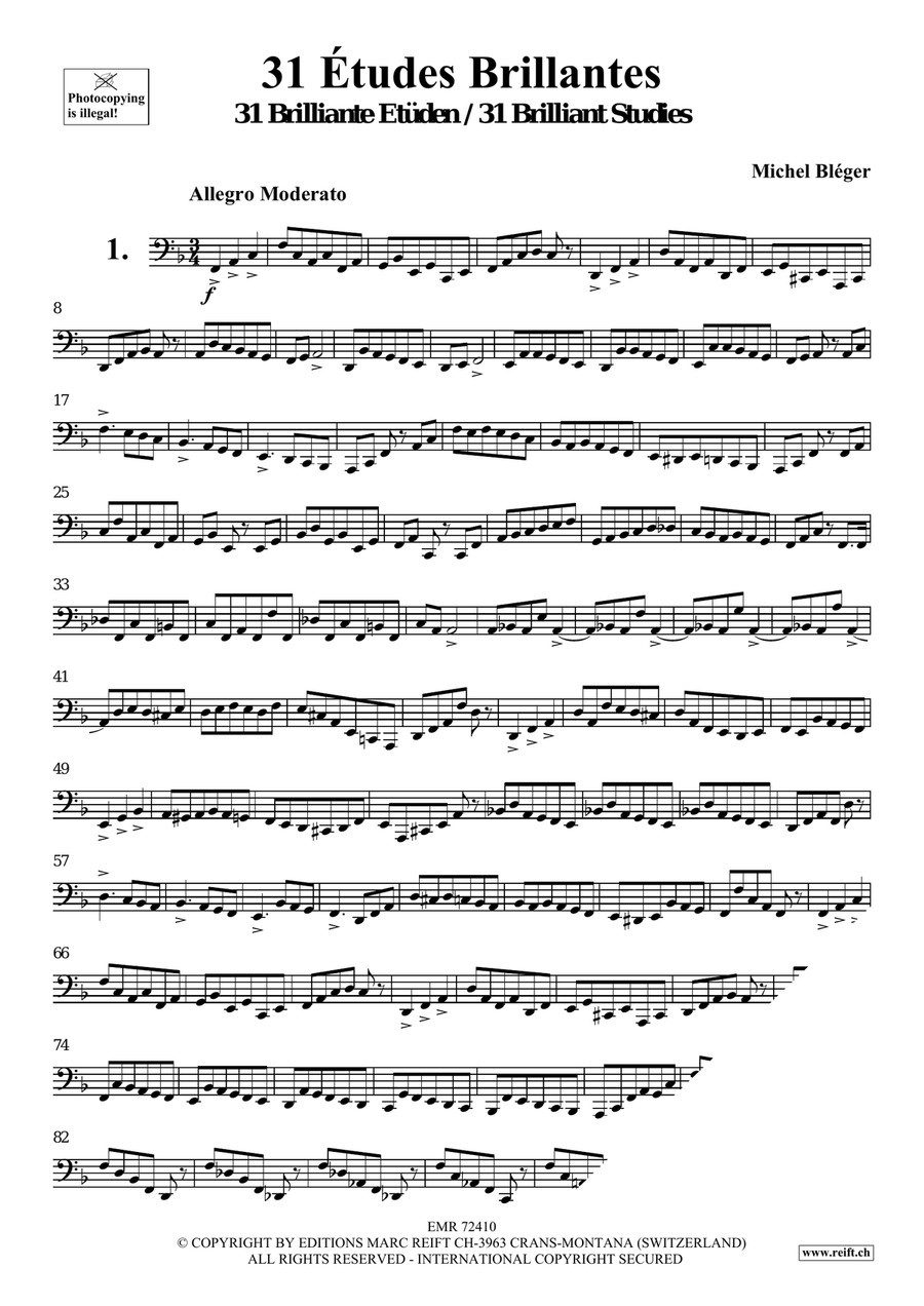 31 Etudes Brillantes 31 Etudes Brillantes Tuba scores gallery preview page 3