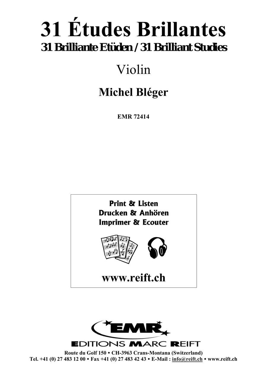 31 Etudes Brillantes 31 Etudes Brillantes Violin Solo scores gallery preview page 2