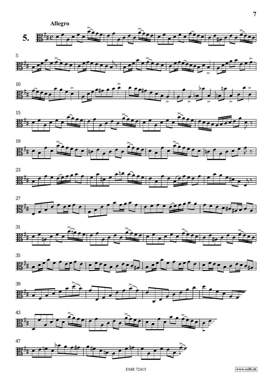 31 Etudes Brillantes 31 Etudes Brillantes Viola Solo scores gallery preview page 7
