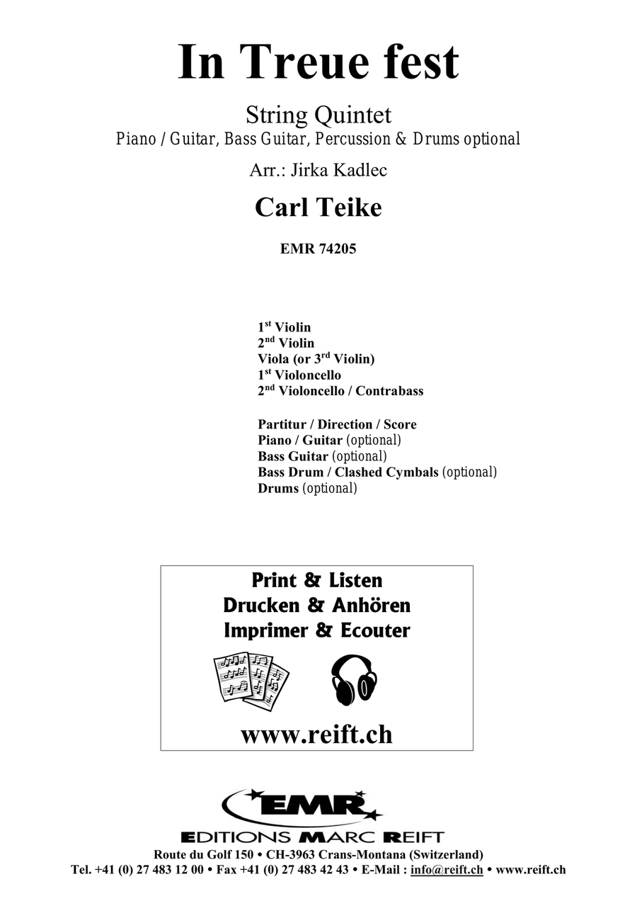 In Treue fest In Treue fest String Quintet scores gallery preview page 2