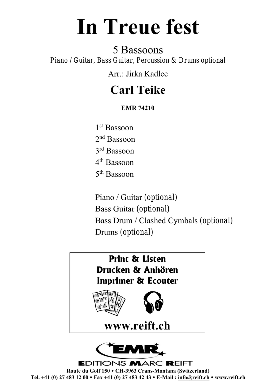 In Treue fest In Treue fest Bassoon scores gallery preview page 2