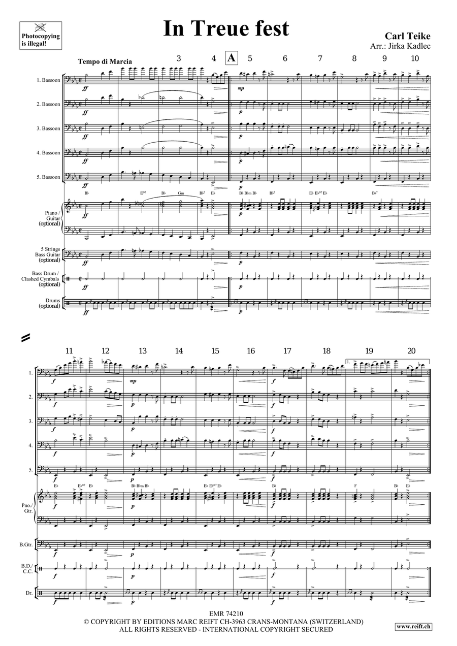 In Treue fest In Treue fest Bassoon scores gallery preview page 3