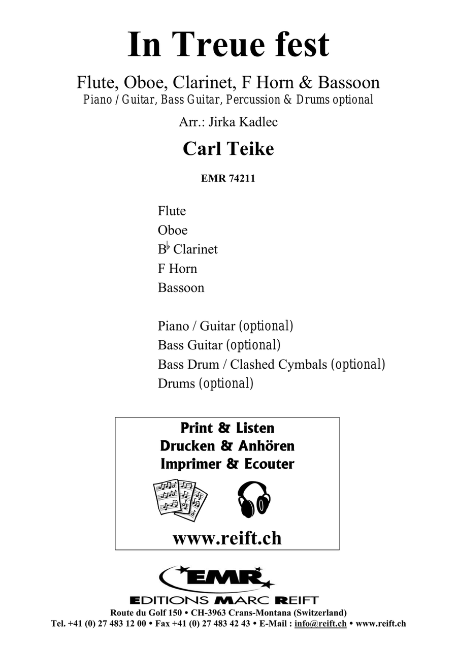 In Treue fest In Treue fest Woodwind Quintet scores gallery preview page 2