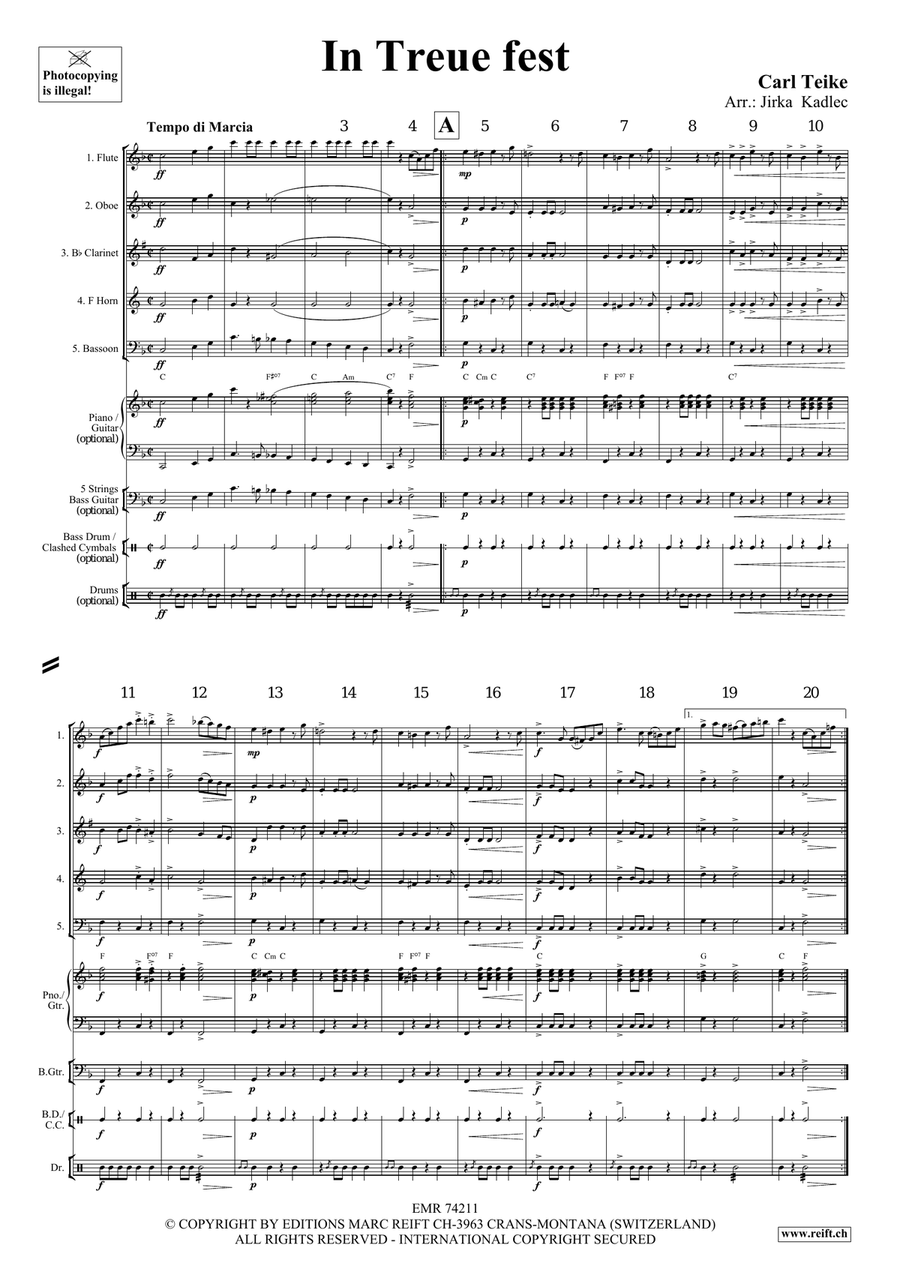 In Treue fest In Treue fest Woodwind Quintet scores gallery preview page 3