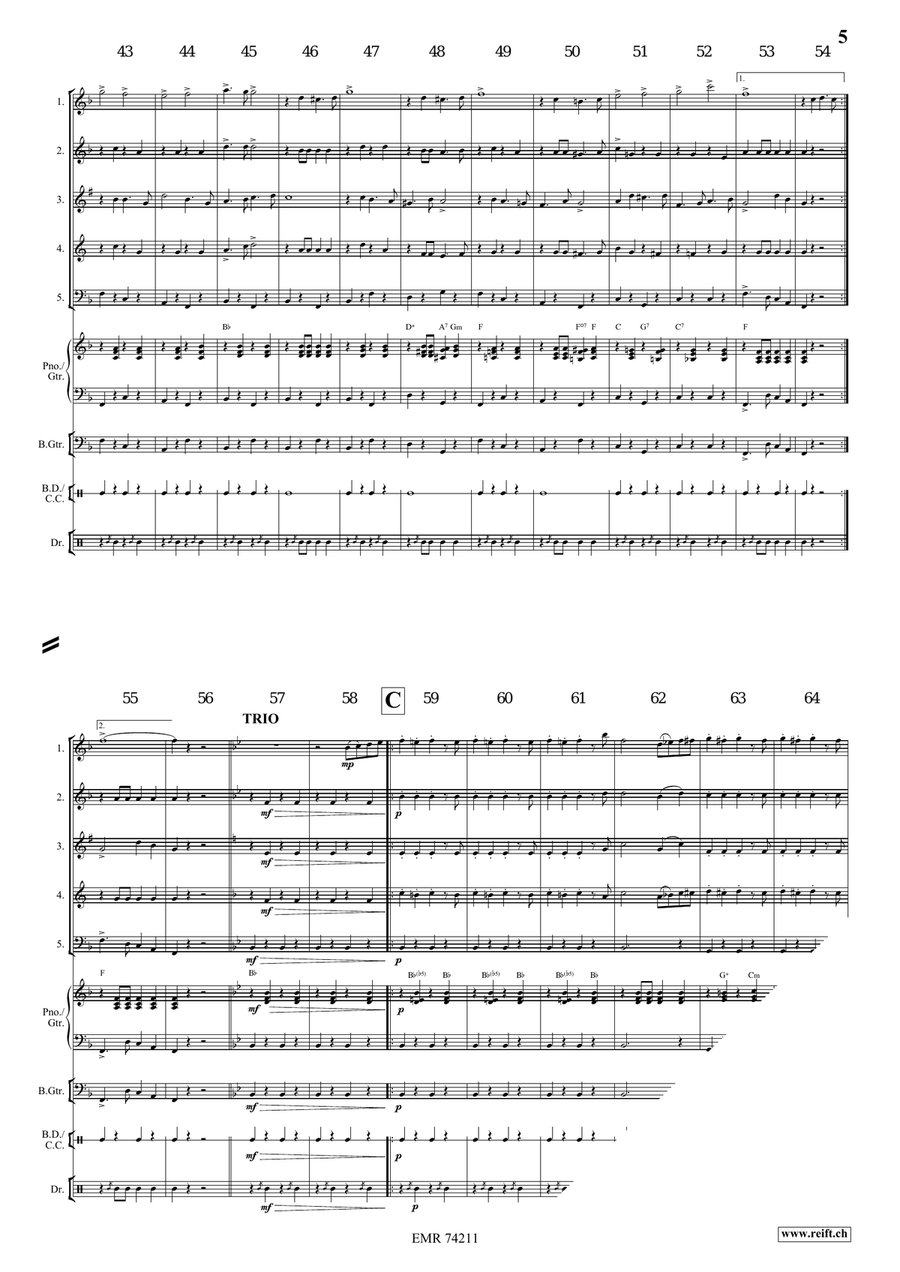 In Treue fest In Treue fest Woodwind Quintet scores gallery preview page 5