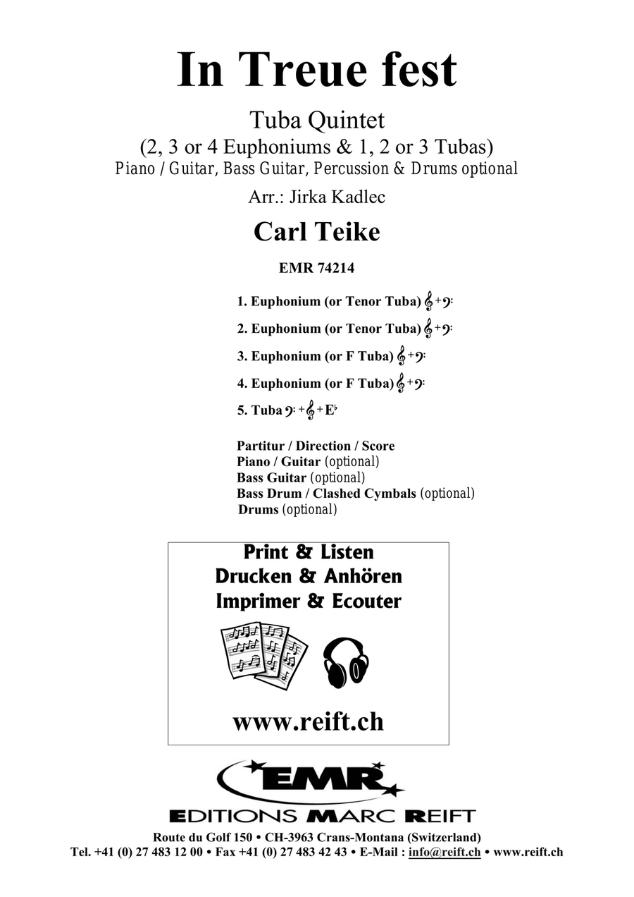 In Treue fest In Treue fest Tuba scores gallery preview page 2