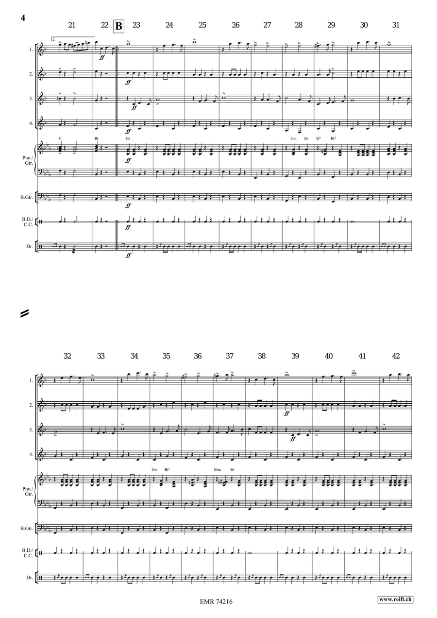In Treue fest In Treue fest Clarinet Quartet scores gallery preview page 4