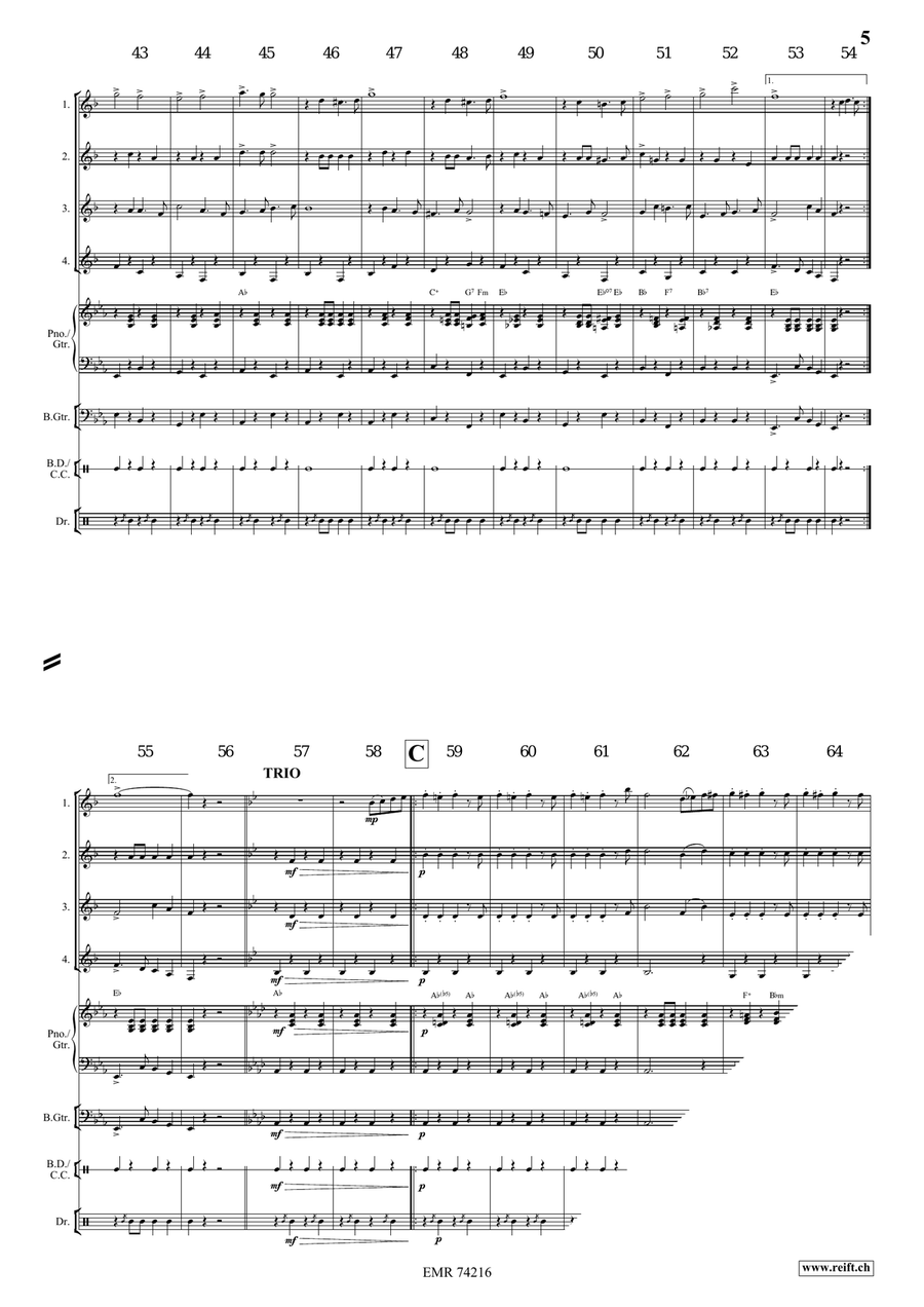 In Treue fest In Treue fest Clarinet Quartet scores gallery preview page 5