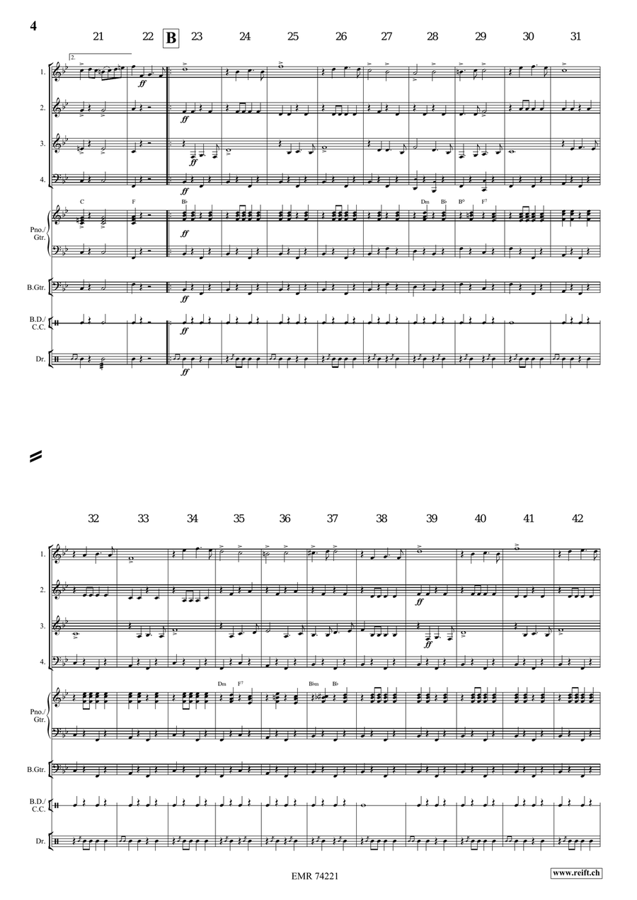 In Treue fest In Treue fest Brass Quartet scores gallery preview page 4