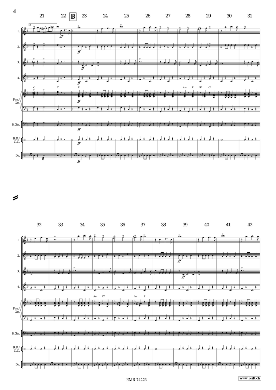 In Treue fest In Treue fest Flute Quartet scores gallery preview page 4