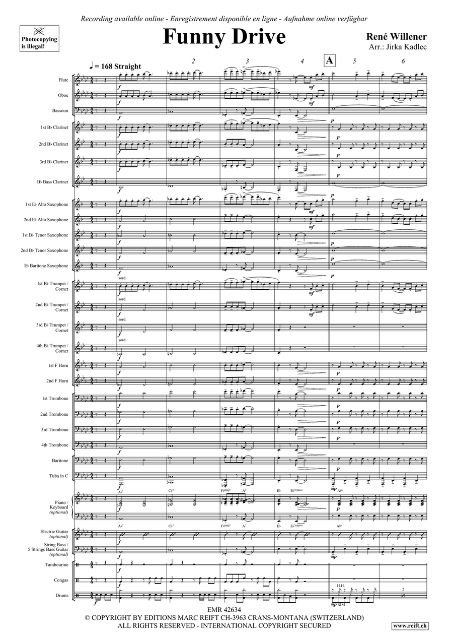 Funny Drive Funny Drive Concert Band scores gallery preview page 4
