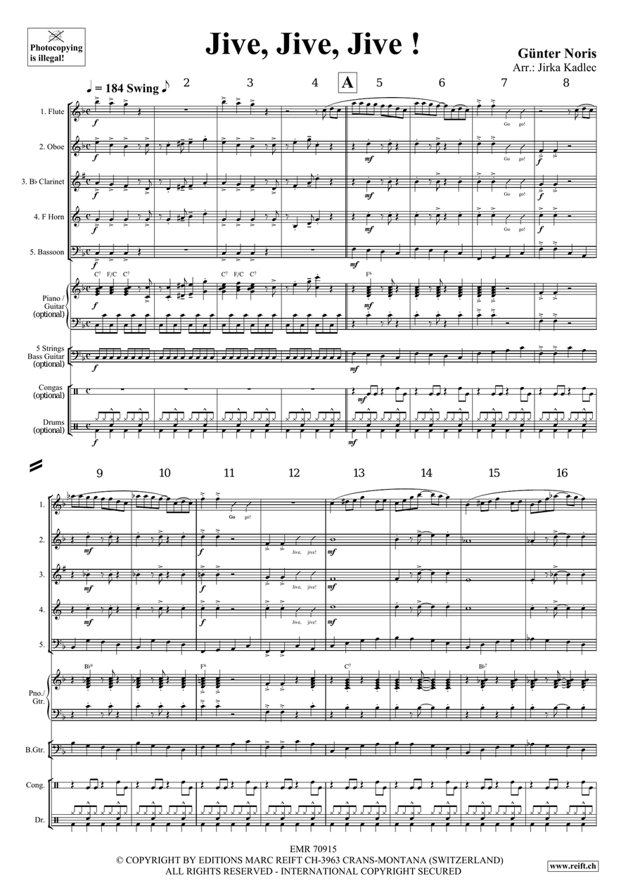 Jive, Jive, Jive! Jive, Jive, Jive! Woodwind Quintet scores gallery preview page 4