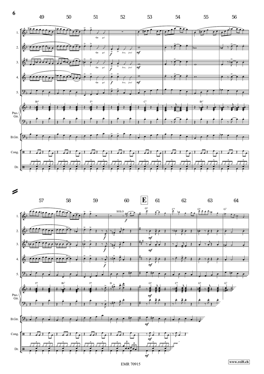 Jive, Jive, Jive! Jive, Jive, Jive! Woodwind Quintet scores gallery preview page 7