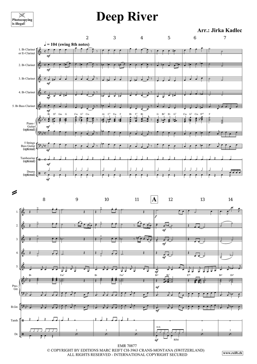 Deep River Deep River Clarinet Quintet scores gallery preview page 3