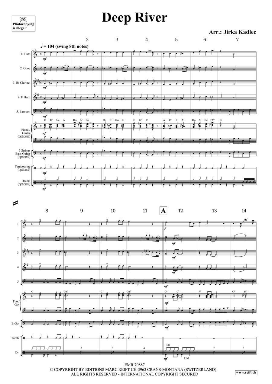 Deep River Deep River Woodwind Quintet scores gallery preview page 3