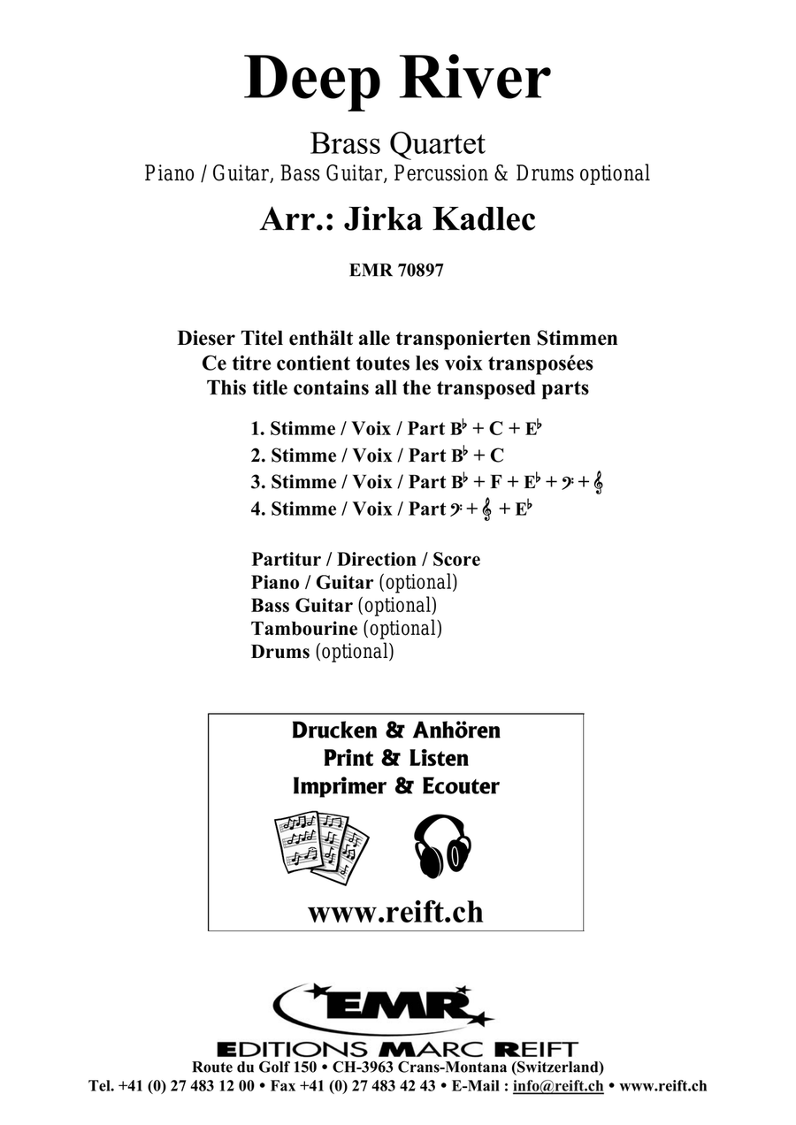 Deep River Deep River Brass Quartet scores gallery preview page 2