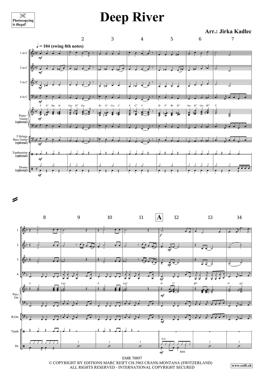 Deep River Deep River Brass Quartet scores gallery preview page 3