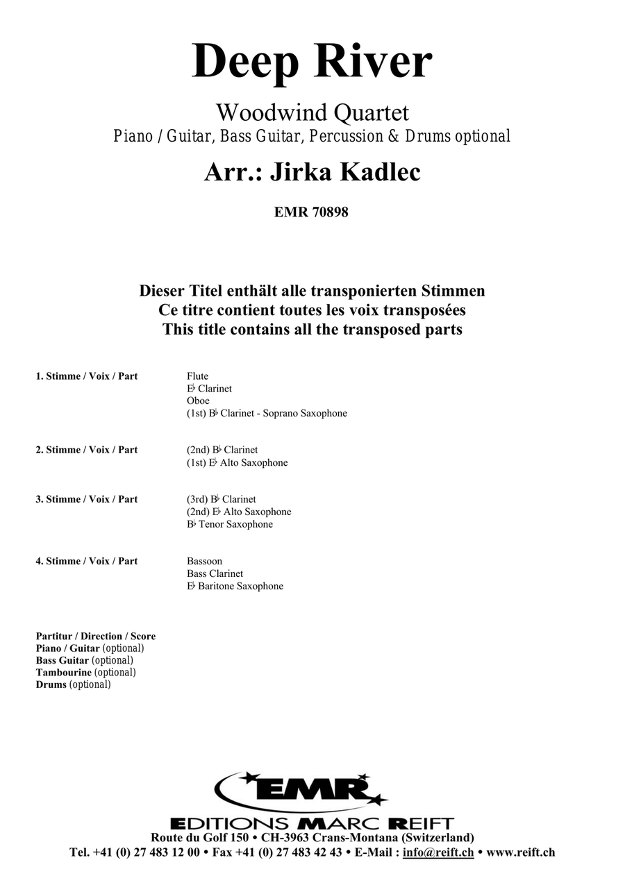 Deep River Deep River Woodwind Quartet scores gallery preview page 2
