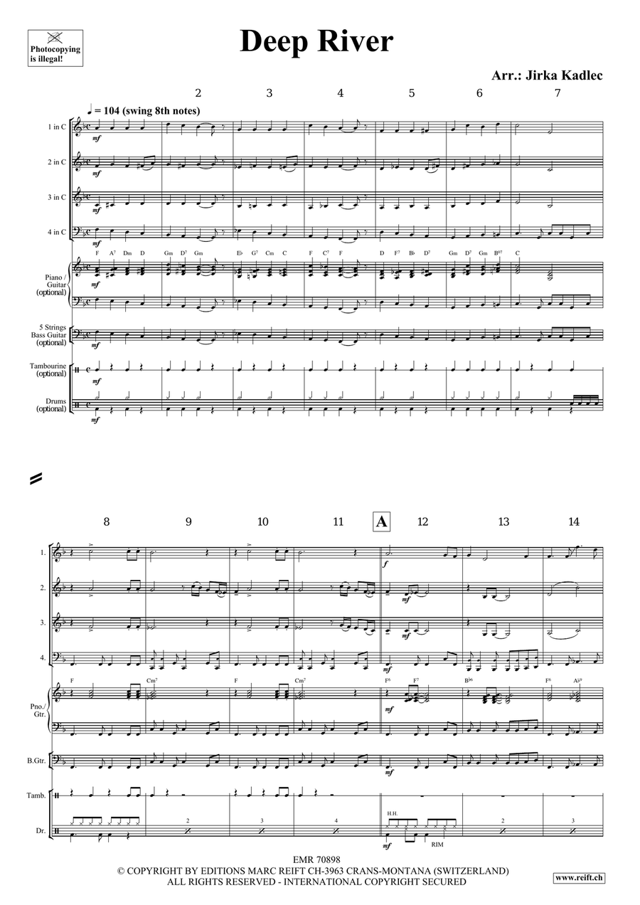 Deep River Deep River Woodwind Quartet scores gallery preview page 3