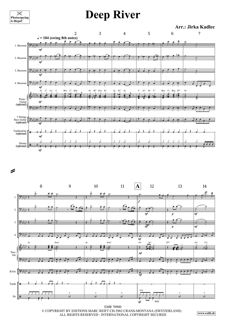 Deep River Deep River Bassoon Quartet scores gallery preview page 3