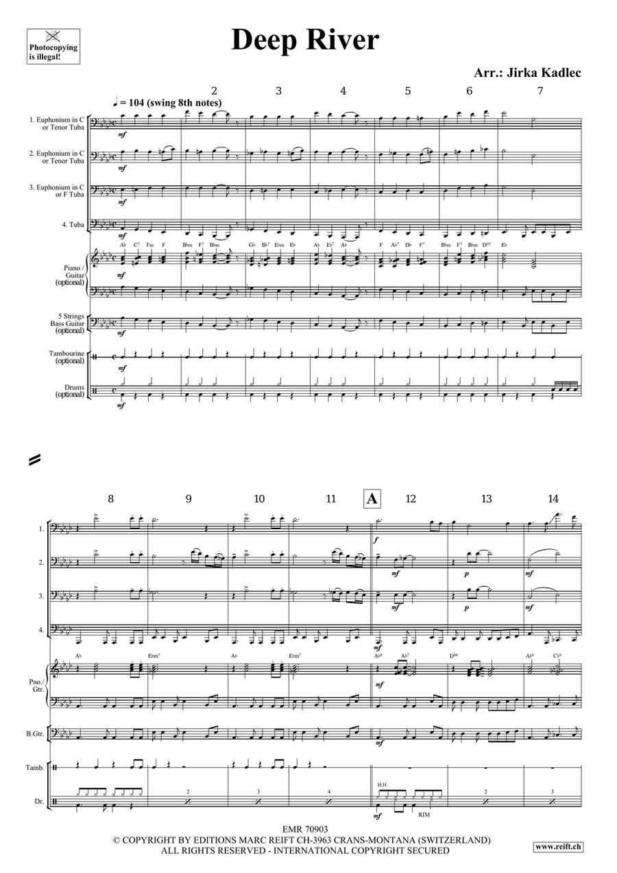 Deep River Deep River Tuba Quartet scores gallery preview page 3