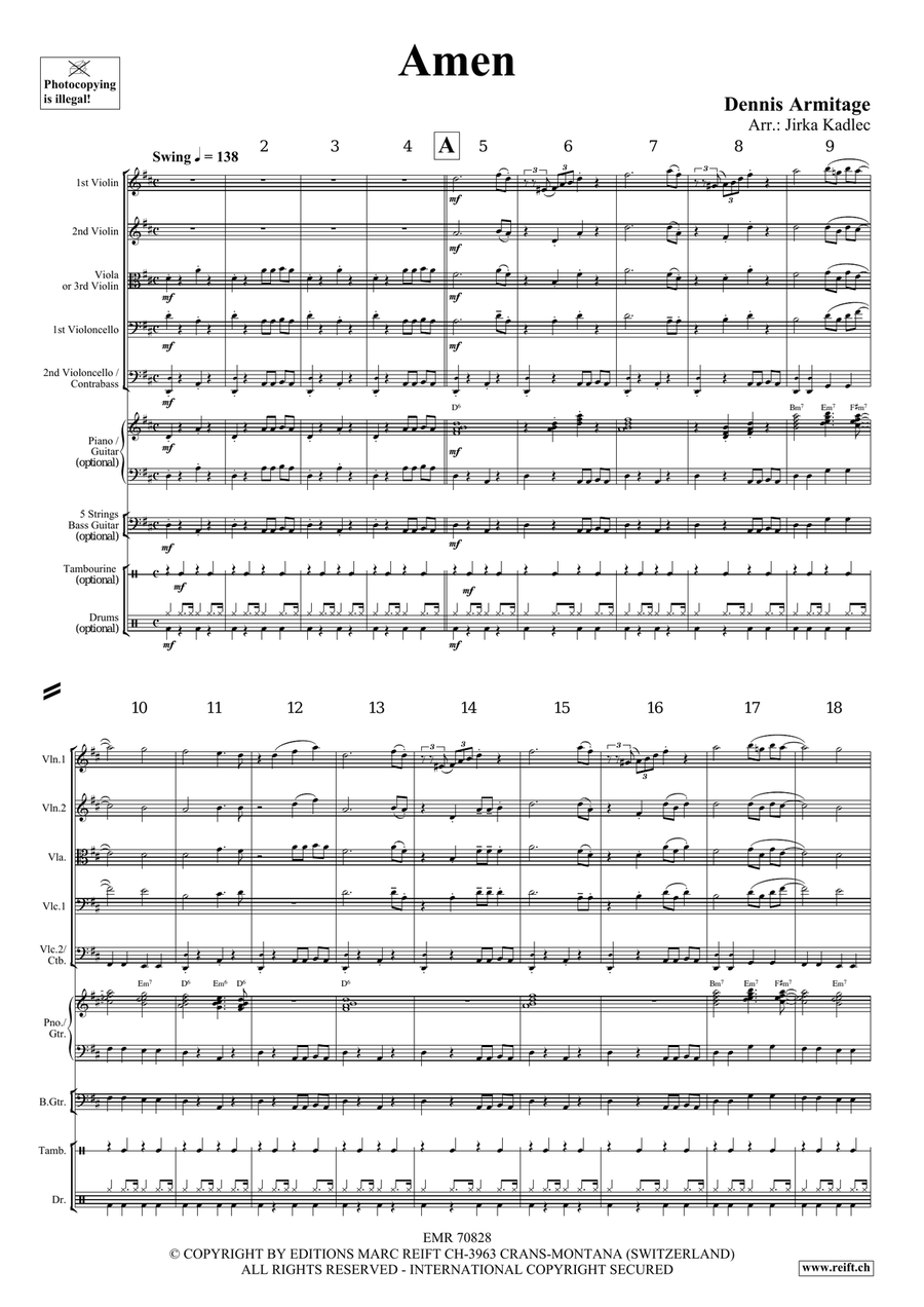 Amen Amen String Orchestra scores gallery preview page 4