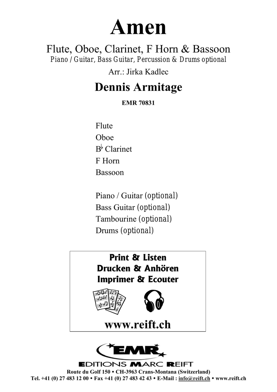 Amen Amen Woodwind Quintet scores gallery preview page 2