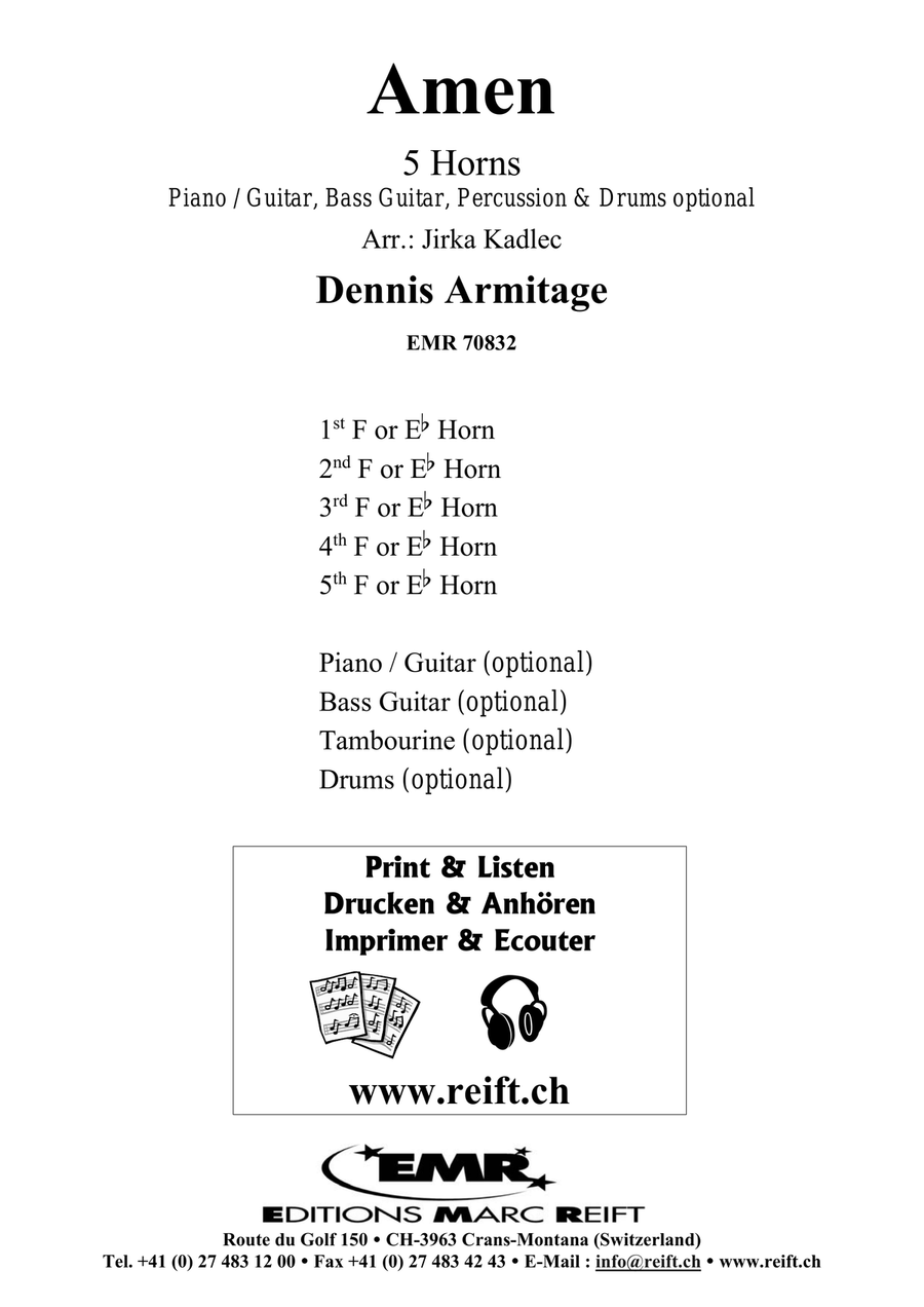 Amen Amen Horn scores gallery preview page 2
