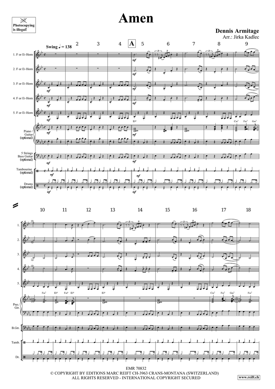 Amen Amen Horn scores gallery preview page 4