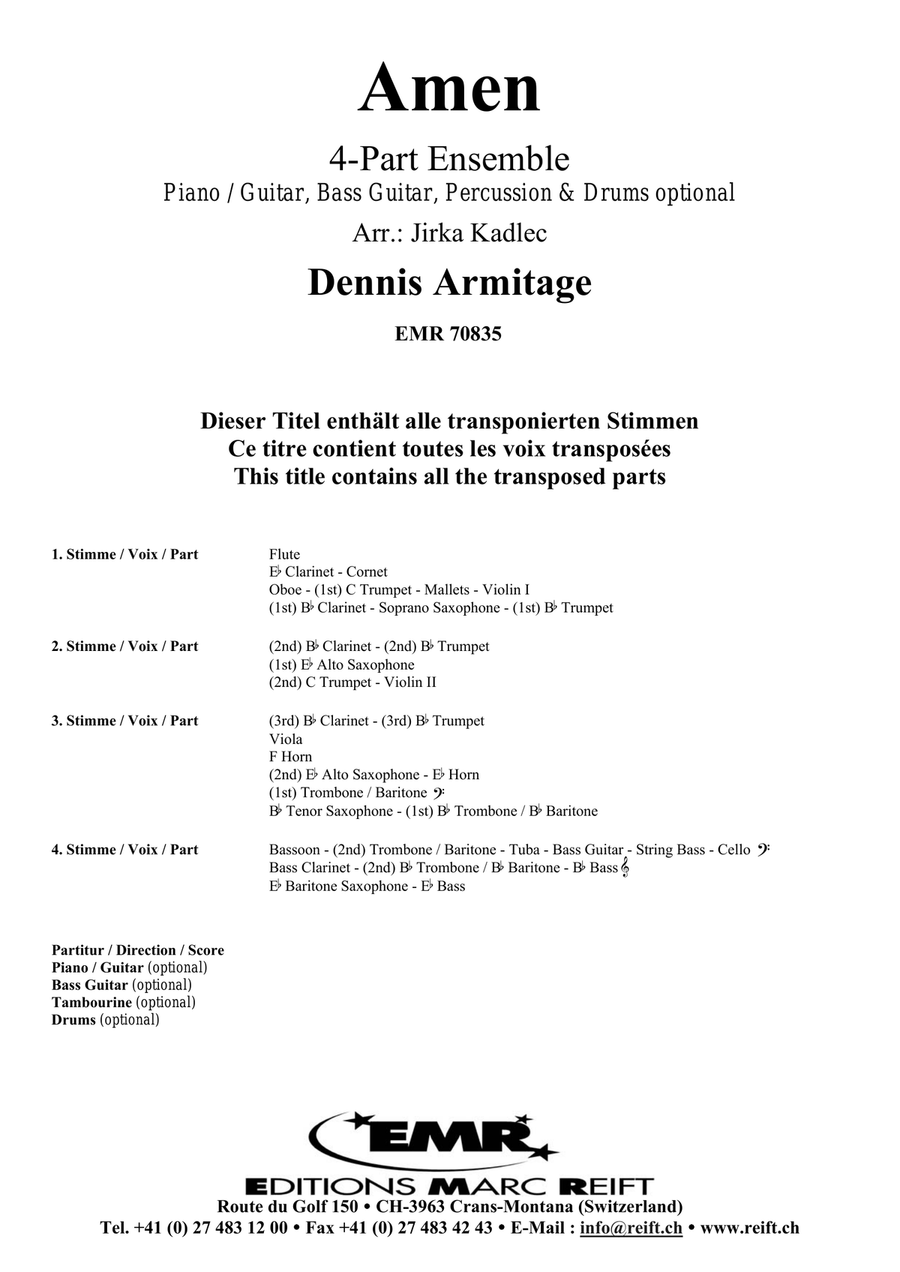 Amen Amen Score scores gallery preview page 2