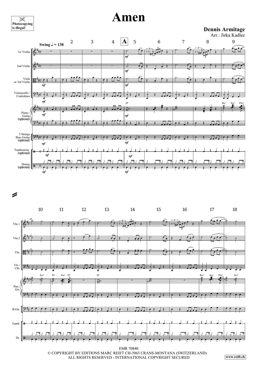 Amen Amen String Quartet scores gallery preview page 4