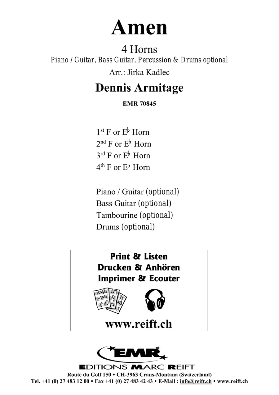 Amen Amen Horn scores gallery preview page 2