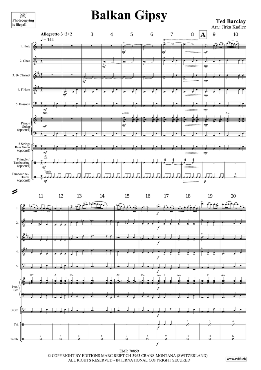 Balkan Gipsy Balkan Gipsy Woodwind Quintet scores gallery preview page 4