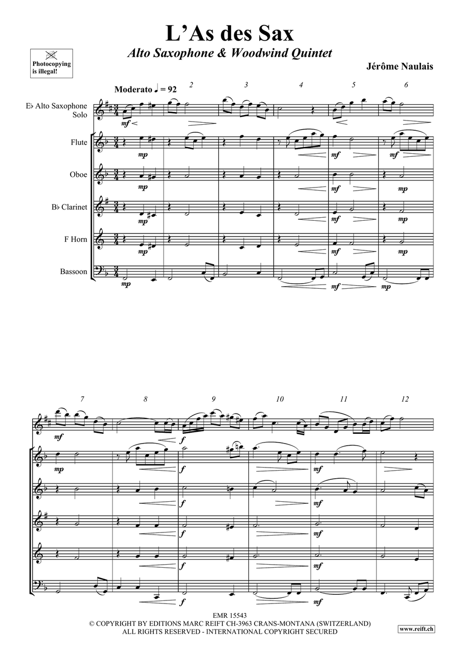 L'As des Sax L'As des Sax Woodwind Quintet scores gallery preview page 4