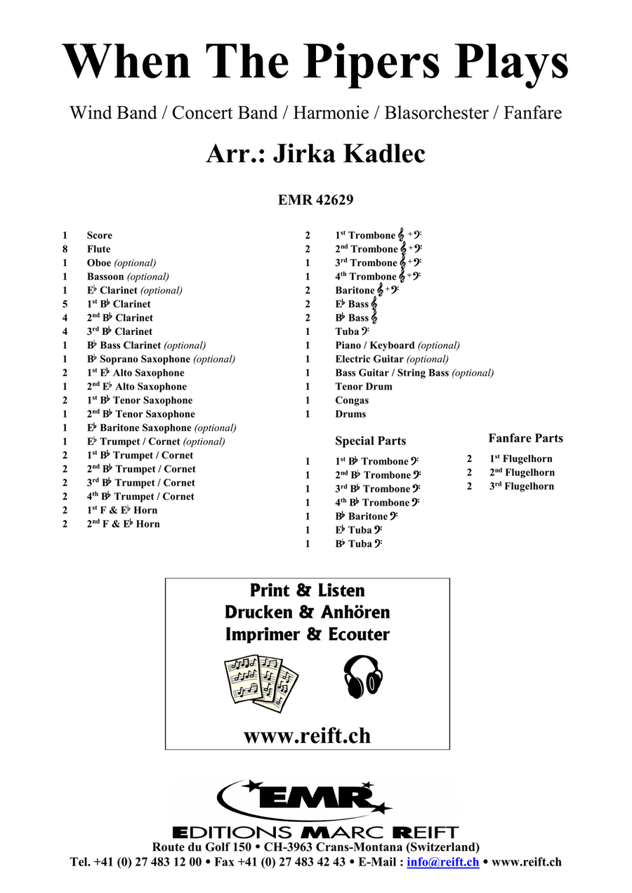 When The Pipers Plays When The Pipers Plays Concert Band scores gallery preview page 2