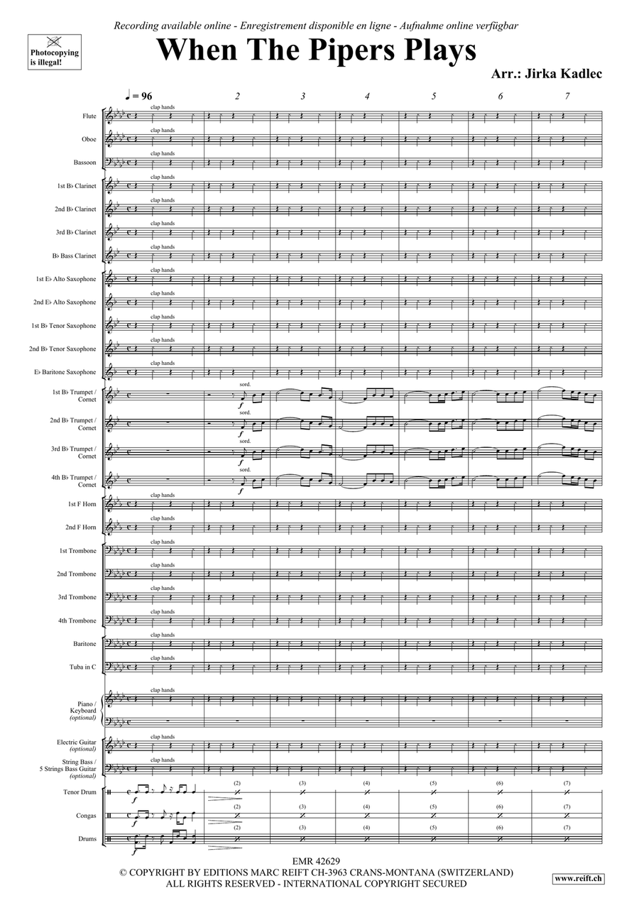 When The Pipers Plays When The Pipers Plays Concert Band scores gallery preview page 3