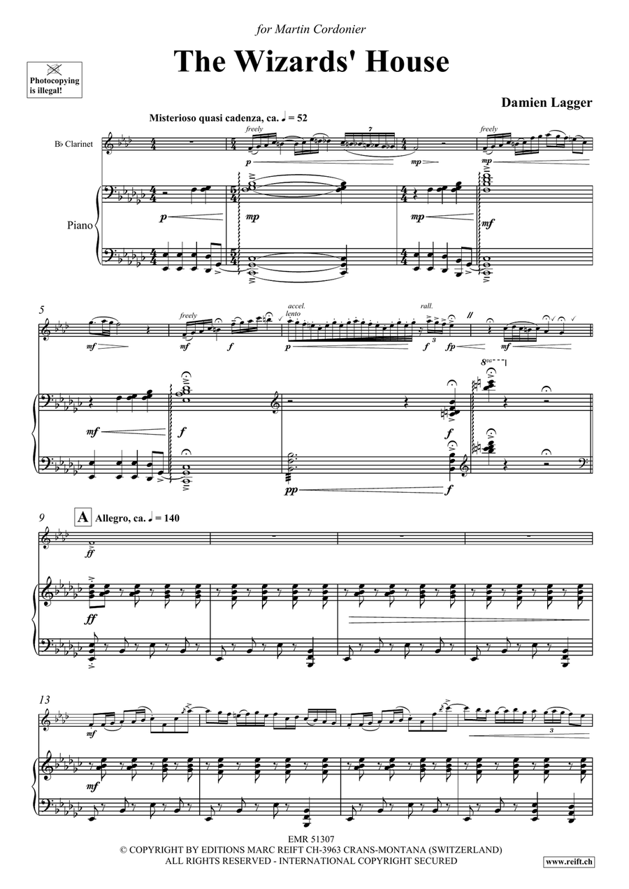 The Wizards' House The Wizards' House Clarinet Solo scores gallery preview page 3