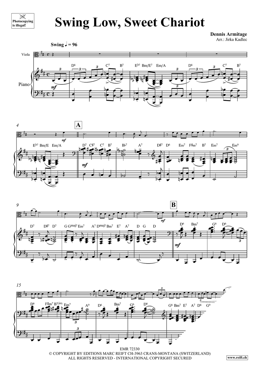 Swing Low, Sweet Chariot Swing Low, Sweet Chariot Piano Accompaniment scores gallery preview page 4