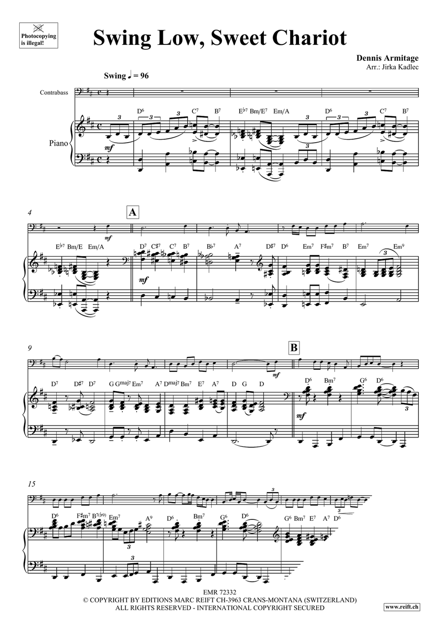 Swing Low, Sweet Chariot Swing Low, Sweet Chariot Double Bass scores gallery preview page 4