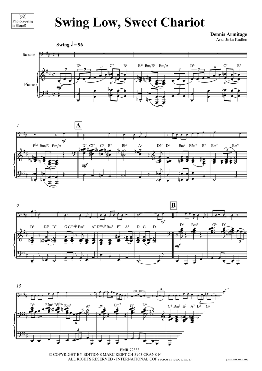 Swing Low, Sweet Chariot Swing Low, Sweet Chariot Bassoon Solo scores gallery preview page 4