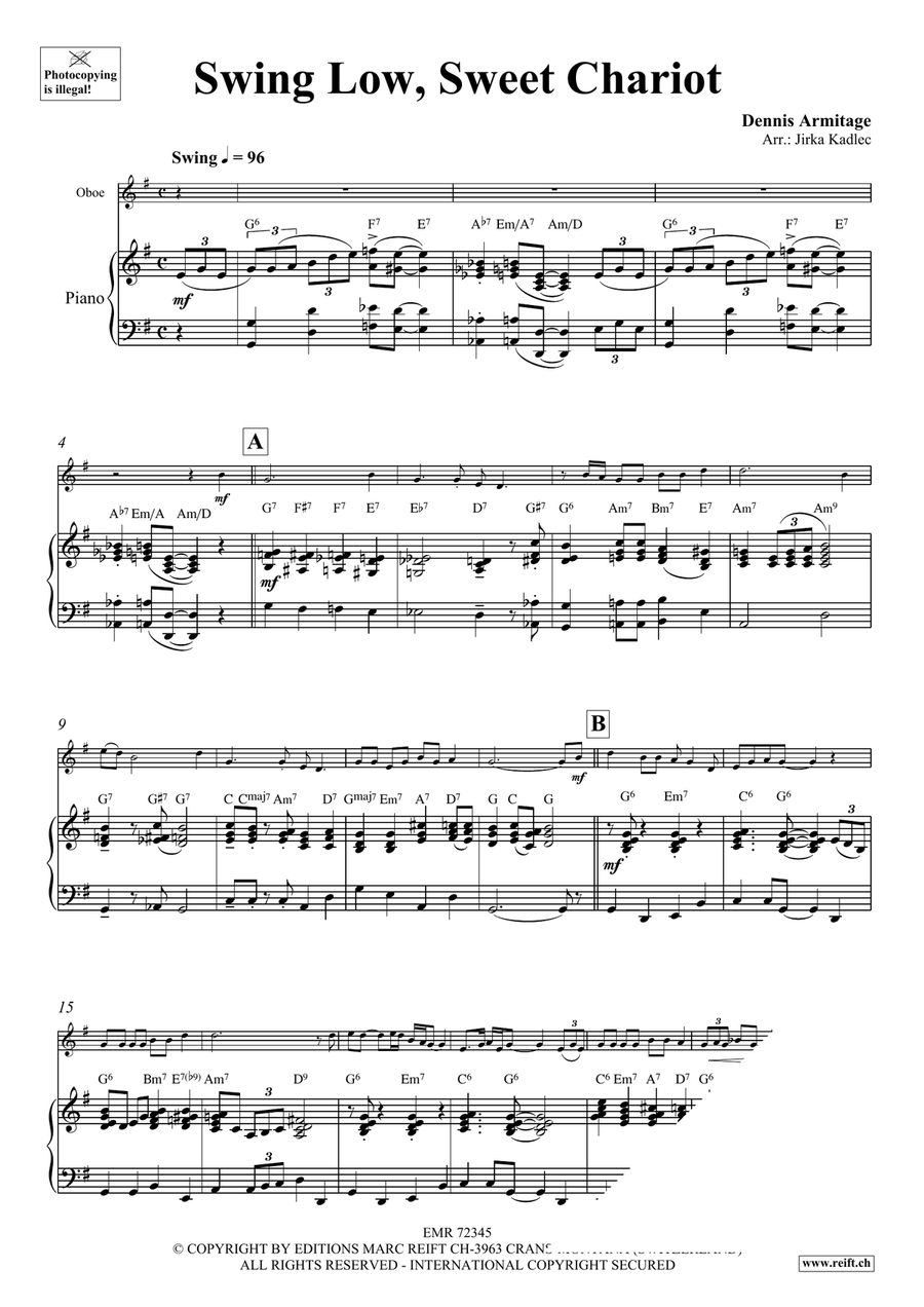 Swing Low, Sweet Chariot Swing Low, Sweet Chariot Piano Accompaniment scores gallery preview page 4
